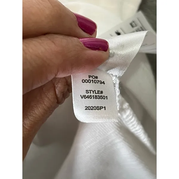 Vince Half Zip Mock Neck Pullover Optic White Small Cotton Modal Long Sleeve New - Image 8