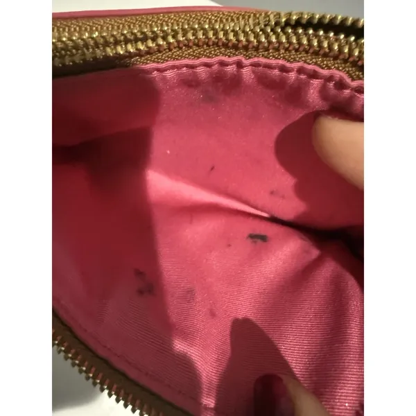 Coach‎ Brown Pebbled Leather Double Zipper Closure Wristlet - Wallet T - Image 9