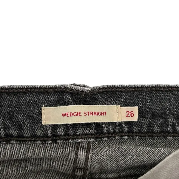 Levi's Premium Black Wedgie Straight Jeans Sz 26 - Image 2
