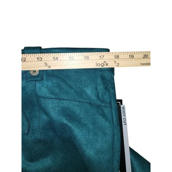 NYCC‎ New York Clothing Co. Teal-Green Suede Bootcut Pants Size L - Image 3