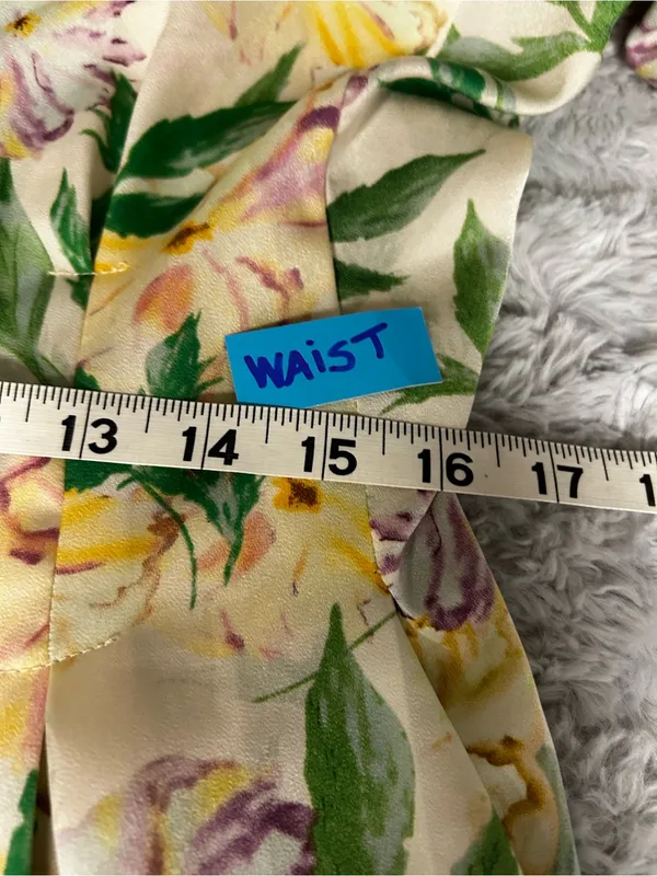 Melloday Floral Button-Front Shirt Dress prairie cottage fairy garden party - Image 7