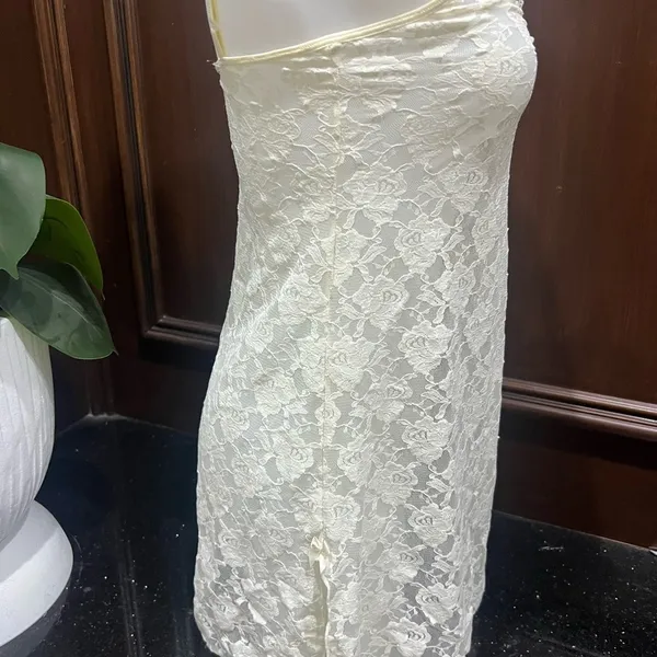 Vintage Smart and Sexy sleepwear stretch transparent lace nighty Lace Chemise - Image 2