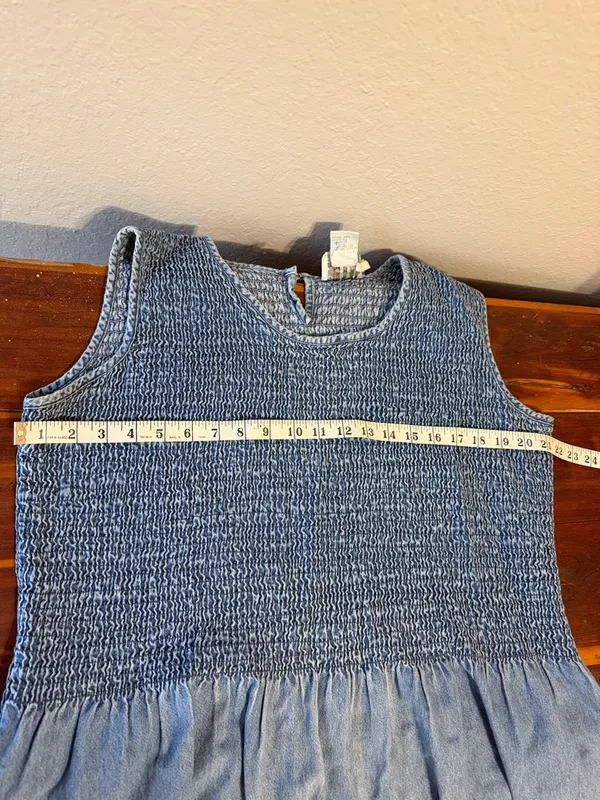 Vintage Jean dress Denim Jean Dress Jumper sleeveless cottagecore teacher - Image 7