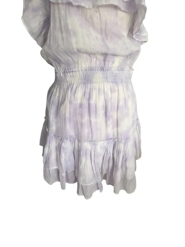LOVESHACKFANCY Natasha Purple White Ombré Tie Dye Dress Size Medium - Image 7
