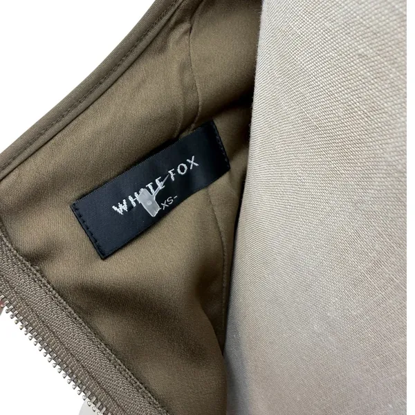 White Fox Olive Green Satin Corset Bustier Cami Top Adjustable Strap‎ Size XS - Image 7