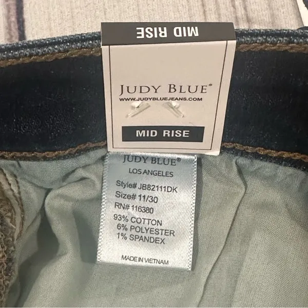 NWT Judy‎ Blue Los Angeles Boyfriend Fit Distressed Jeans Women's 11/30 Stretch - Image 9