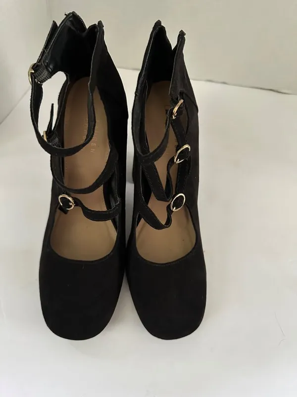 Lauren Conrad Women’s 8.5 Black Block Heel Shoes Academia Romantic Y2K 90s Fall - Image 11