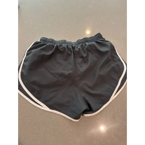 Nike‎ Women's Running Athletic Shorts Gray White Side Vents - Image 3