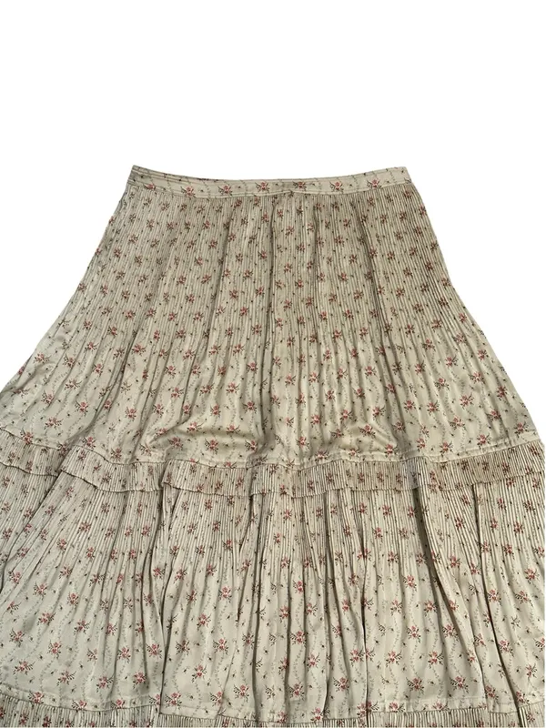 Polo Ralph Lauren Pleated Ruffle Floral Maxi Skirt Cottagecore Old Money Prairie - Image 5