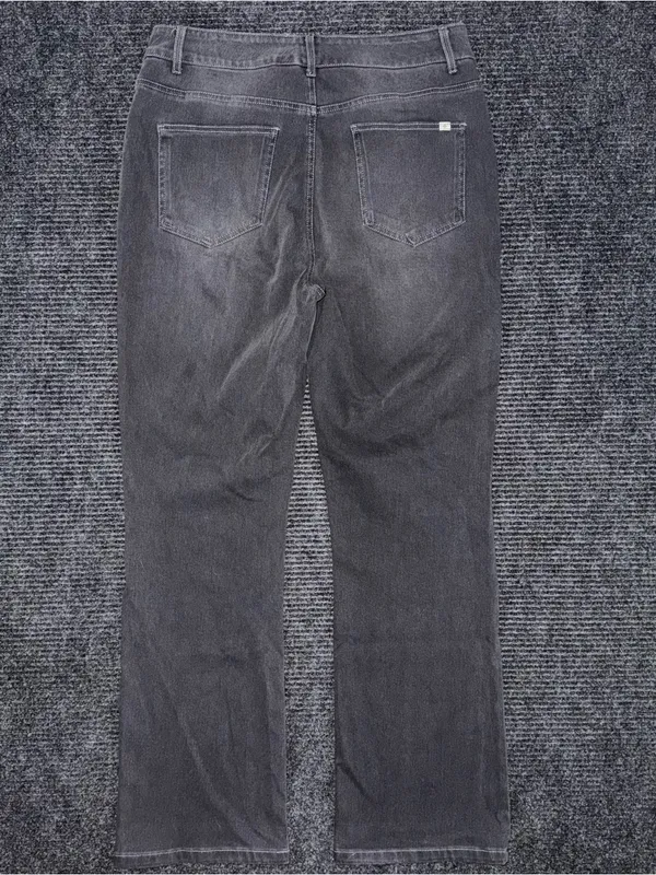 Halara Flex High Waisted Pull On Pockets Casual Bootcut Jean Sz L Iron Gate Gray - Image 2