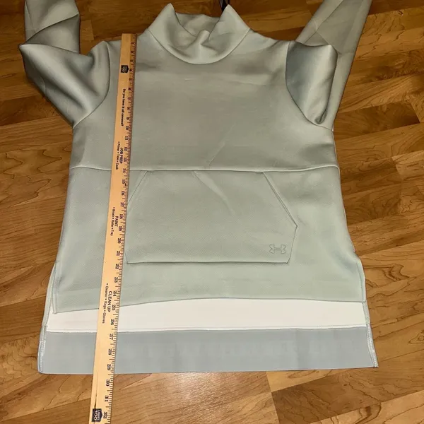 Under Armour Women's Mock Neck‎ Pullover Sweatshirt Loose Fit XL Light green - Image 7