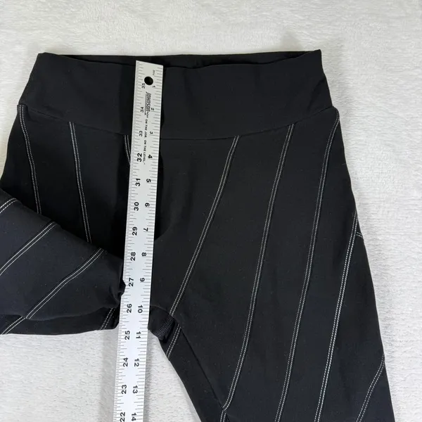Alo Yoga Womens Black Moto High-Waist Contrast Stitch Leggings Small RN87370 - Image 4