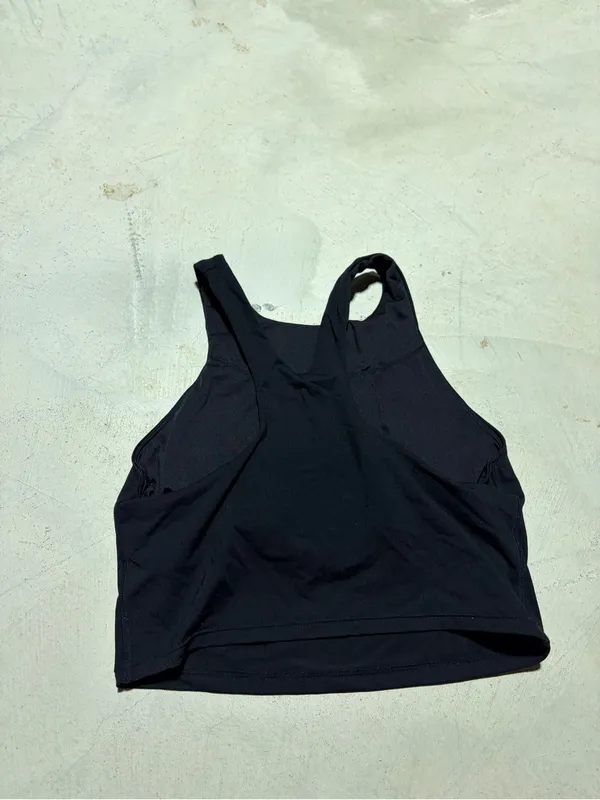 Athleta Black High-Neck Racerback Crop Tank small - Image 6