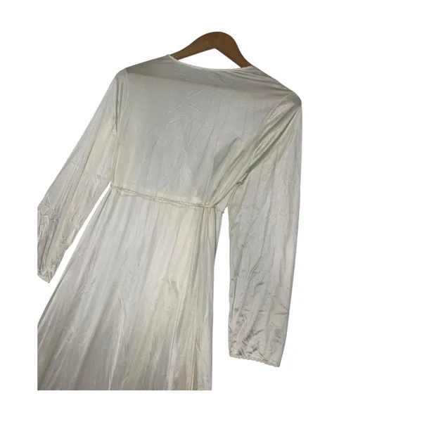 Vintage Gilead Robe Womens Small Ivory Lace Peignoir Lingerie Bridal Retro 1970s - Image 8