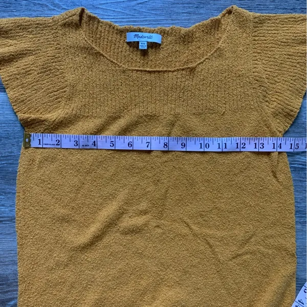 Madewell Mustard Yellow Short Sleeve Top XXS - Image 4