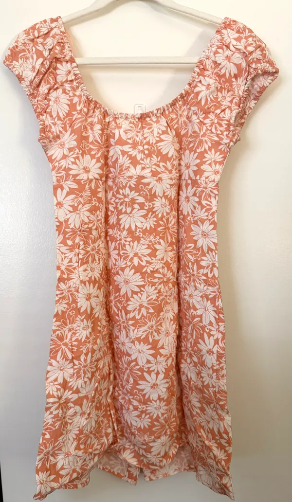 Blu Pepper Blossoms Of Belief Apricot Floral babydoll dress - Image 3