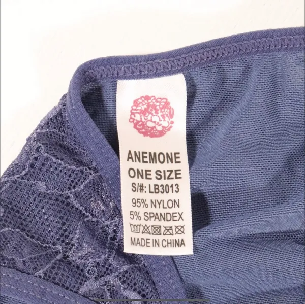 Anemone NWT Unlined Bralette in Blue-Gray One Size - Image 6