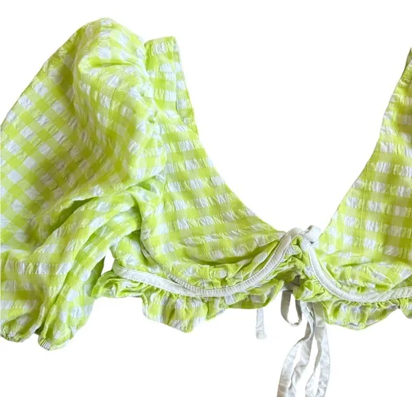 For Love And Lemons Maureen Gingham Crop Top - Image 9