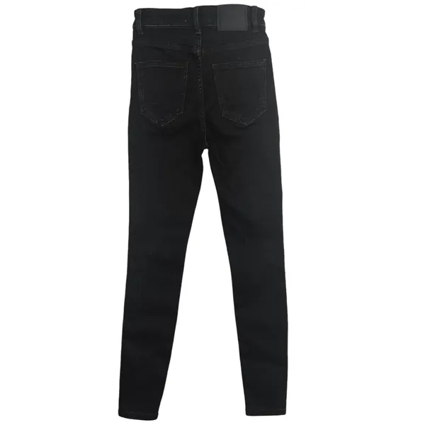Zara Black Denim High Rise Slim Fit Skinny Leg Super Stretch Ankle Pants Jeans 2 - Image 2