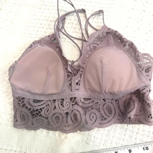 Victoria's Secret PINK small lace criss cross back bralette crop top BC3 3240 - Image 6