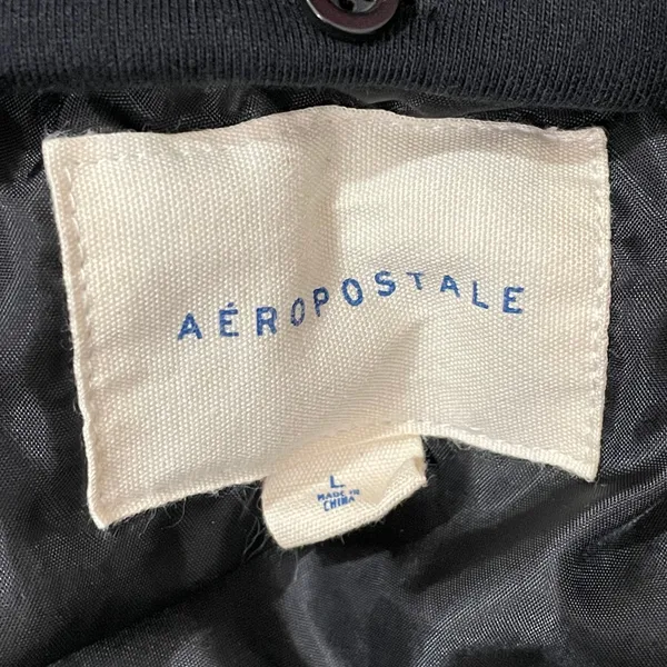 Aeropostale Hooded Bomber Jacket - Green - Large - Image 11
