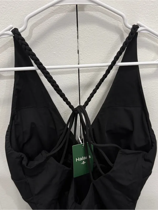 NWT Halara Black Strappy Black Mini Dress - Image 3