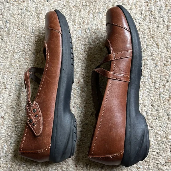 ABEO Smartsystem 3595 Brown Leather Mary Jane Shoes Size 8.5 - Image 9