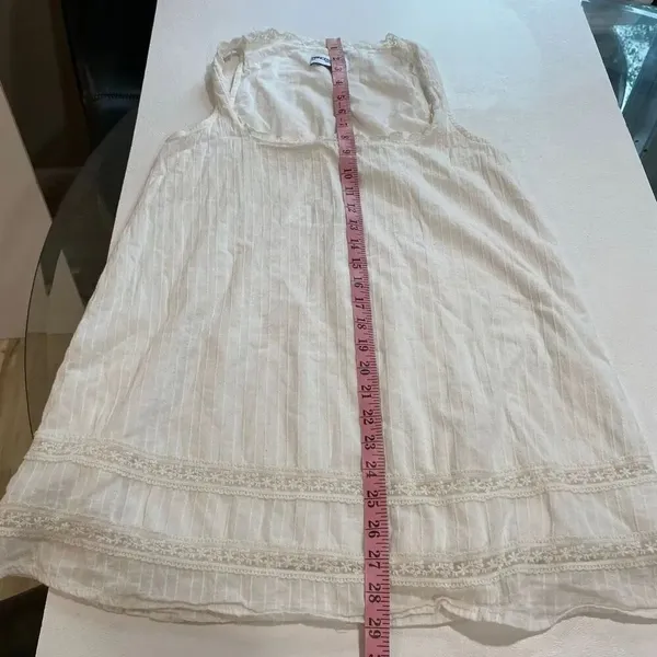 Princess Polly White Lace Trim Linen Blend Tank Top US 2 Cottagecore Boho - Image 6