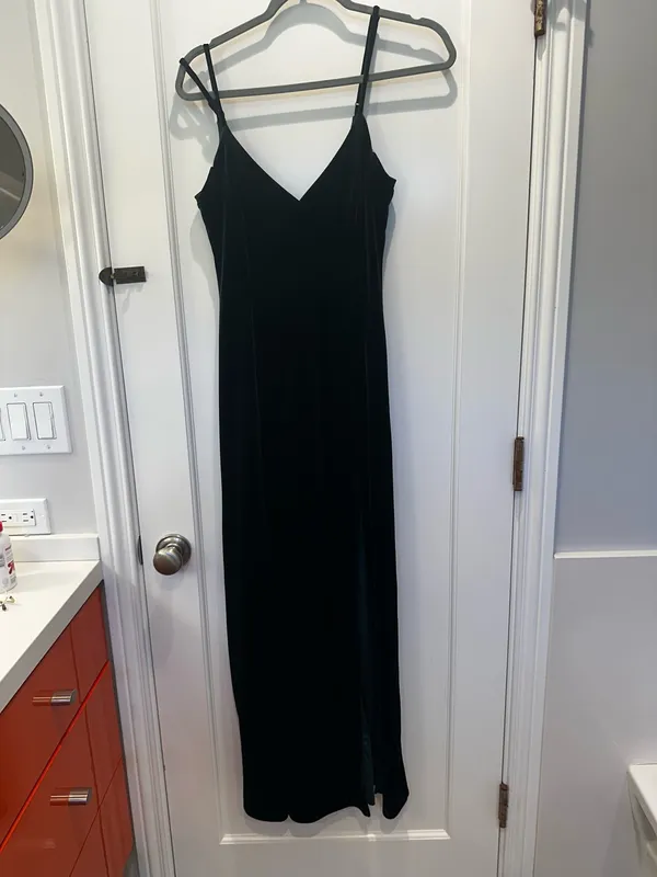 Lulus Velvet Green Maxi Dress - Image 3