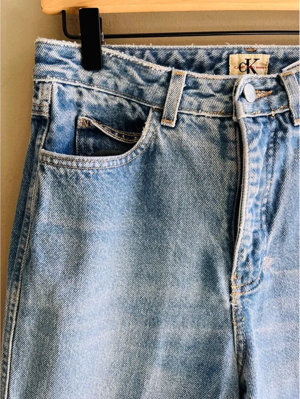 Vintage 90s Calvin Klein High Rise Straight Leg Jeans - Made in USA - Size 8 - Image 4