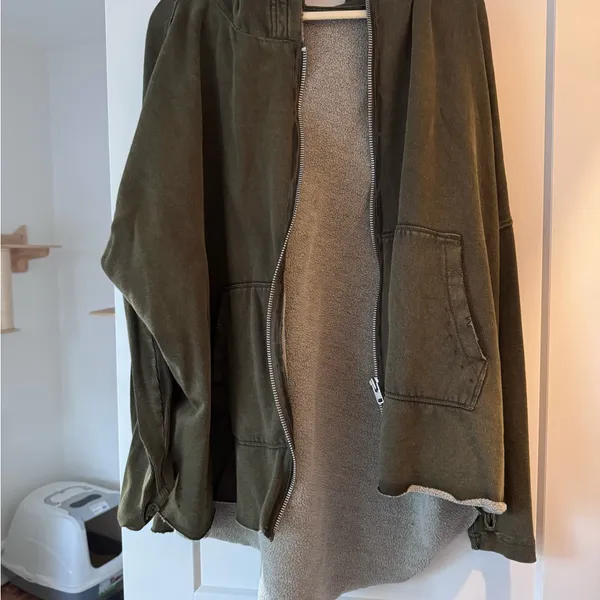 Free People Free Cloud Cardigan | Army Green | Size Large | EUC - Image 6