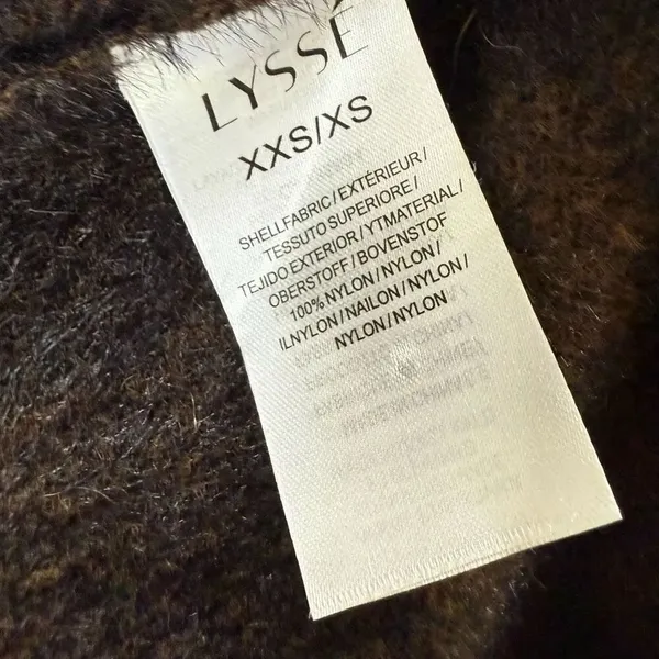 Lysse Alice Fringe Cardigan Sweater Coat Brown Black Buffalo Check $198 XXS XS S - Image 8