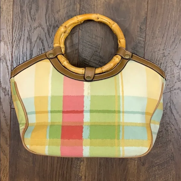 Relic plaid bamboo handle tote - Image 3