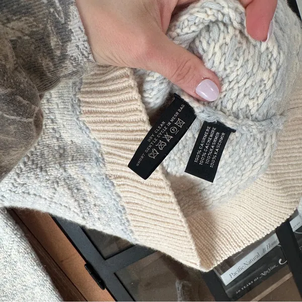 Vintage Ralph Lauren‎ Cashmere Ski Sweater Fair Isle Full Zip knit mockneck - Image 5