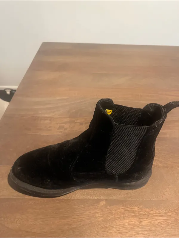 Dr. Martens Black Velvet Chelsea Ankle Booties - Image 2