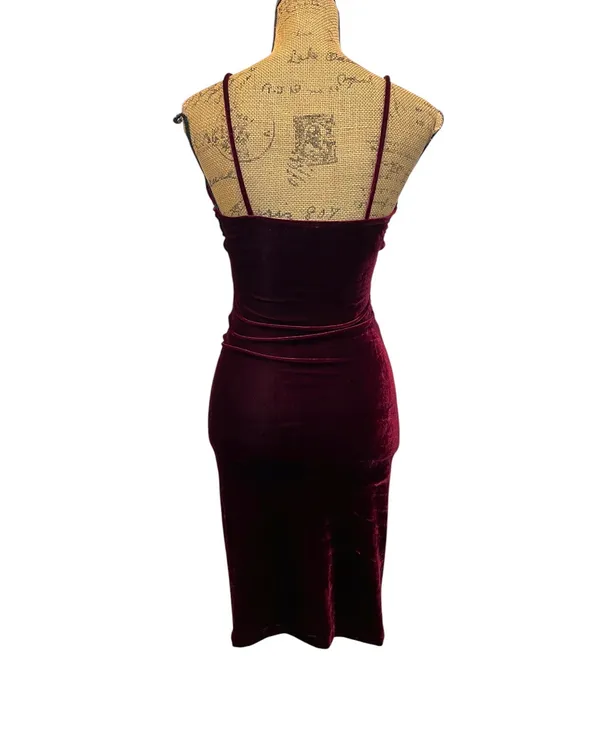 Windsor Glowing Glam Sleeveless Velvet Mini Dress - Image 3