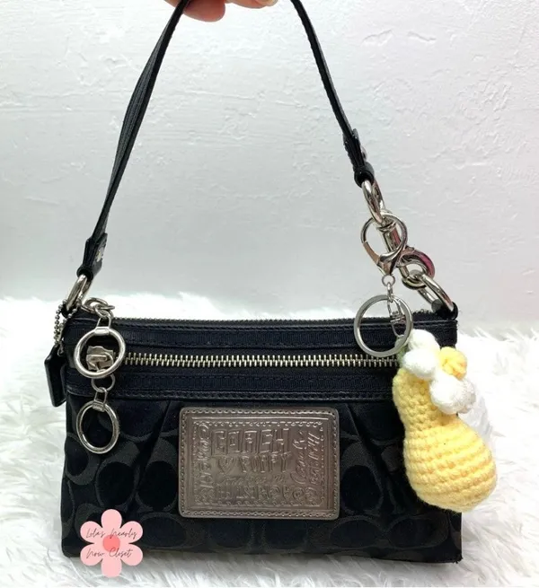 y2k COACH Poppy Black Mini Purse Wristlet - Image 2