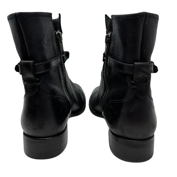 Frye Melissa Seam Short Boots‎ Leather Black Size US 6 - Image 8