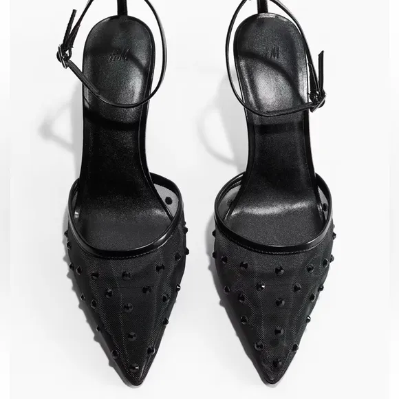 H&M Rhinestone Embellished Mesh Pumps - Image 2