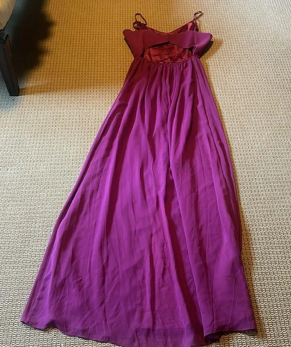 Joanna August Ceremony large fitted bodice sash full skirt bridesmaid open back - Image 7