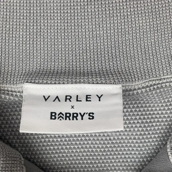 Varley x Barry's size xs gray knit pull over 1/4 zip Sweater waffle relaxed - Image 2