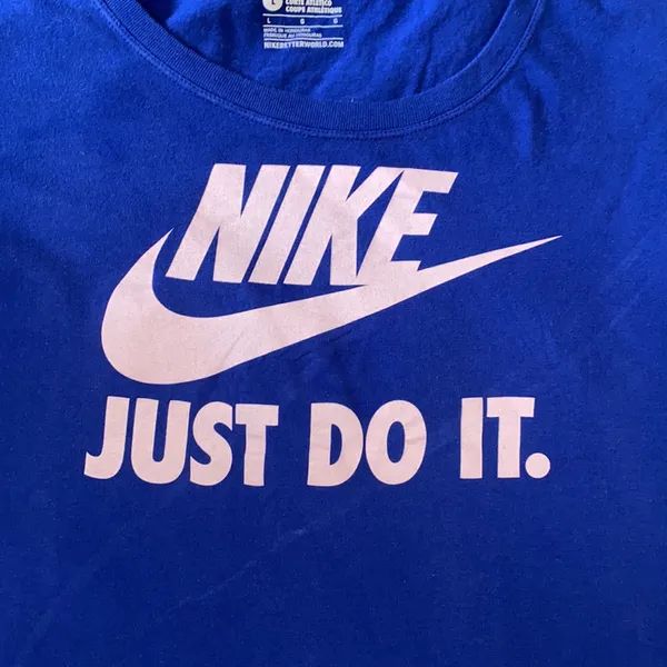 Nike Royal Blue Athletic Cut Short Sleeve Top - Image 2