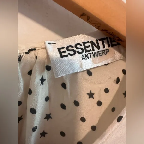 Essentiel Antwerp Zeyboard Top Polka Dot In Black And‎ White Sz s - Image 5