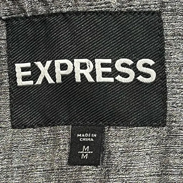 Express Double Breasted Silver Chiffon Trench Coat Size M - Image 10