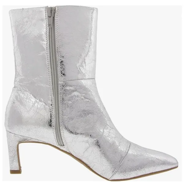 DV by Dolce Vita Gradie Kitten Heel Silver Boots‎ Size 5 B45 - Image 2