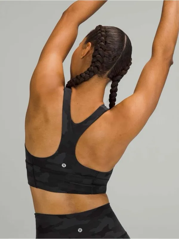 Lululemon Wunder Train Longline Bra - Heritage 365 Camo Deep Coal Multi Size 6 - Image 2
