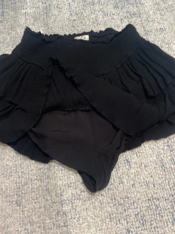 Rock N Rags Black Ruffle Skirt - Image 2