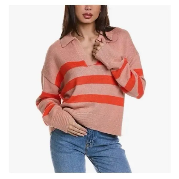 Velvet striped collared sweater - Image 4