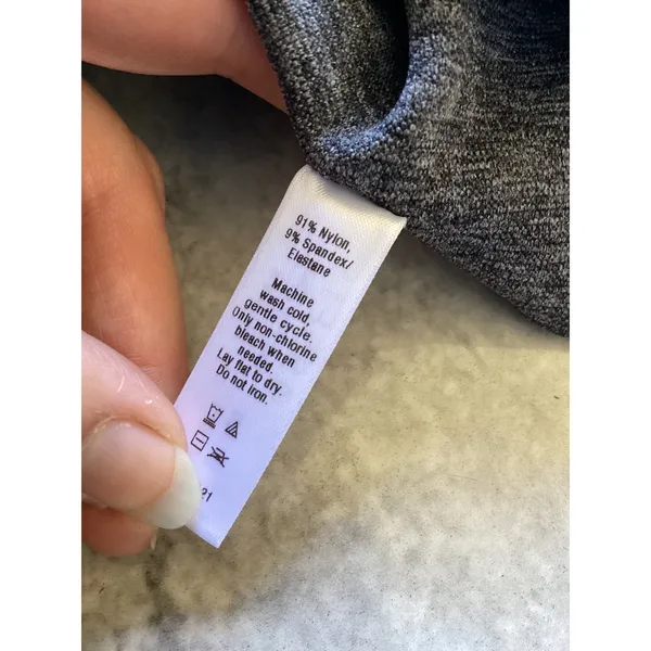 Assets by Spanx Red Hot Label Gray Heathered Seamless Side Stripe Leggings Small - Image 6