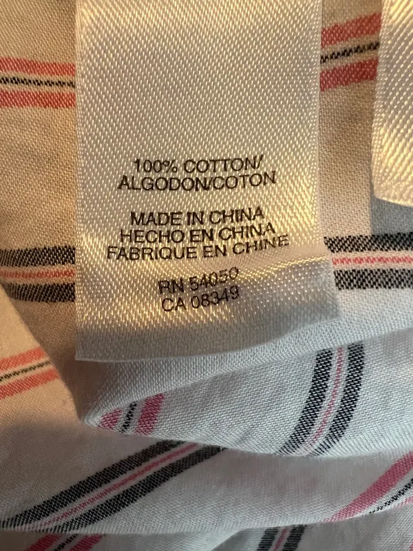 Jones New York 3X Striped Button Front Long Sleeve W/Button Cuff Shirt Top - Image 6